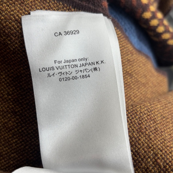 LV Checkered Brown Embroidered T shirt - Large - Picture 8 of 10